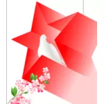 Yıldız Sovyet poster vektör çizim güvercin