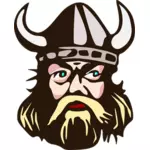 Viking hodet med horn vektorgrafikk