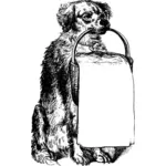 Vintage Hund Zeichen Vektor-Bild
