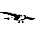 Vector monocromo aeroplano vintage