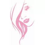 Vetor desenho de pink lady, com os olhos fechados
