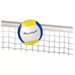 Vector bildet volleyball nett og ballen