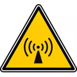 ベクター画像の三角形の無線信号の警告サイン