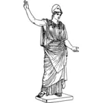 Афина скульптура векторные иллюстрации