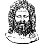 ज़ीउस ग्रीक भगवान के सिर से वेक्टर छवि