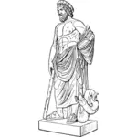 Imagine vectorială zeului grec