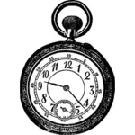 Viktoriánské kapesní hodinky vektorové grafiky