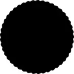 Vlny černý kruh vektorový obrázek
