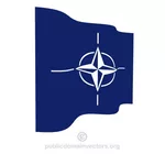 Vinka vektorn flagga NATO