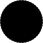 波浪的黑色圆圈矢量图