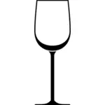 Силуэт вектор Иллюстрация белого вина стекла