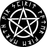 Kuva Wiccan mustasta pentagrammista