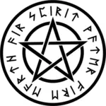 Wicca weiß Pentagram Vektor-illustration