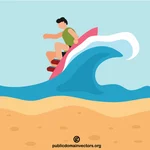 Surfer auf der Welle