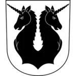 Mettmenstetten 徽章与帧矢量图像