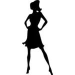 Immagine vettoriale silhouette di donna glamour