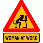 Femeie la locul de muncă intelectuală vector imagine