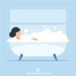Kvinna i badkar