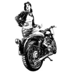 Motosiklet ile kadın