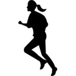 Kadın koşu siluet