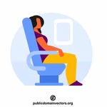 Uçak koltuğundaki kadın