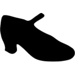 Vektorové ilustrace silueta ženy boty