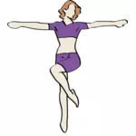 Женщина, танцы векторное изображение
