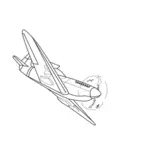 Векторные иллюстрации старых самолетов армии стиль