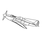 Ww2 fighter uçak boyama kitabı için vektör grafikleri