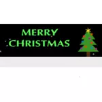 Selamat Natal banner dengan pohon Natal seni vektor klip