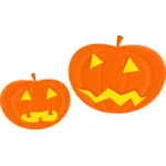 Halloween pompoenen vector illustraties