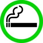 Vektoripiirros vihreästä tupakointialueesta