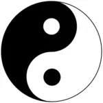 Yin en yang vector-symbool
