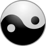 Yang yin nero e grigio