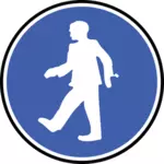 Pedonale simbolo blu
