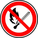 Fuego prohibido vector de señal