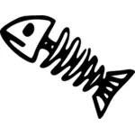 मछली कंकाल वेक्टर क्लिप आर्ट