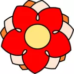 Illustration vectorielle de fleur rouge