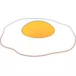 Fritos prediseñadas huevo cocido vector