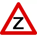 Vektor menggambar tanda lalu lintas di segitiga
