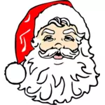 Santa med skägg vektorbild