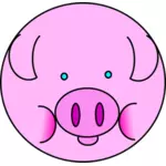 粉红色的猪矢量图像